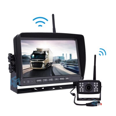 2.4Ghz Digital Wireless Signal FrontRear Side View Video Camera System With 7 Inch LCD Monitor ATS607-W-D